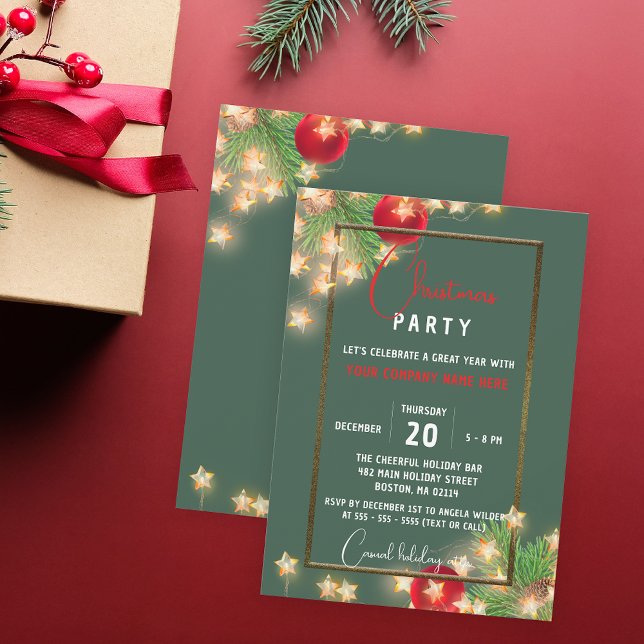 Invitación Fiesta de Stars and Baubles Corporate Navidades (Subido por el creador)