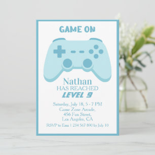 Invitación Fiesta de Subida de Nivel 9   Cumpleaños del Chico