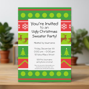 Invitación Fiesta de Suéter de Navidad Feo