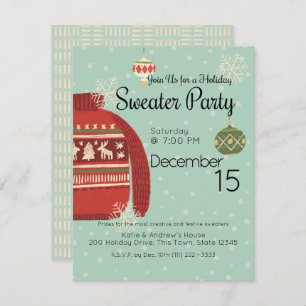 Invitación Fiesta de suéter de vacaciones