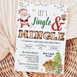 Invitación Fiesta de suéteres feos Jingle and Mingle