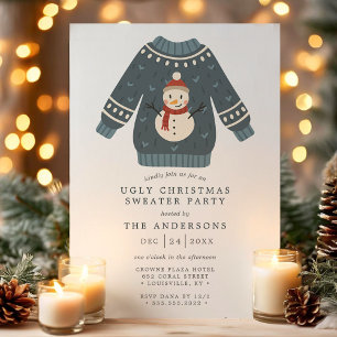 Invitación Fiesta de suéteres feos y navideños de hombre de n