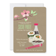 Fiesta de sushi fácil de personalizar el tema japo