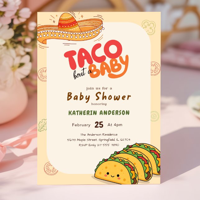 Invitación Fiesta de Taco de Bebé con Género Neutral (Subido por el creador)
