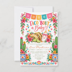 Invitación Fiesta de Taco Mexicano para una Bebé