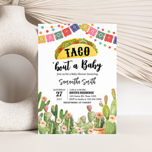 Invitación Fiesta de Taco Sobre un Bebe Fiesta de Revelación