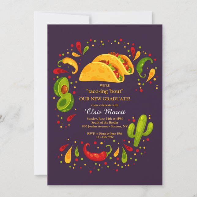 Invitación Fiesta de Tacos (Anverso)