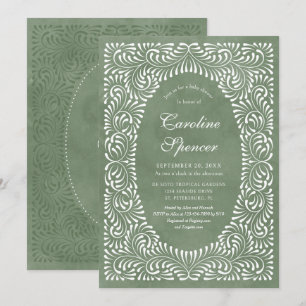 Invitación Fiesta de Talavera para Baby Shower de Género Neut
