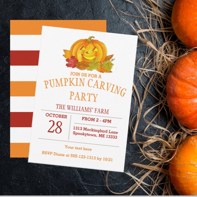 Invitación Fiesta de tallado de calabaza satelital Jack-O-Lan (Subido por el creador)