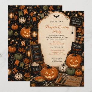 Invitación Fiesta de Tallado de Calabazas