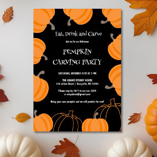 Invitación Fiesta de Tallado de Calabazas