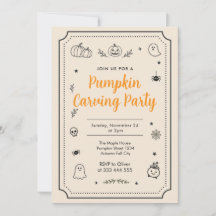 Fiesta de Tallado de Calabazas Doodles de Hallowee