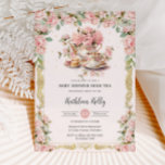 Invitación Fiesta de Té Alto de Floral Rosa de Vintage Baby S<br><div class="desc">Personalice esta invitación de fiesta de té de época fácil y rápidamente. Simplemente haga clic en el botón personalizar para editar los textos, cambiar las fuentes y los colores de las fuentes. Cuenta con un set de tetera y té de época de bonito, bonitas rosas rosas rosas rosas rubias y...</div>