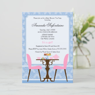 Invitación Fiesta de té Baby Shower
