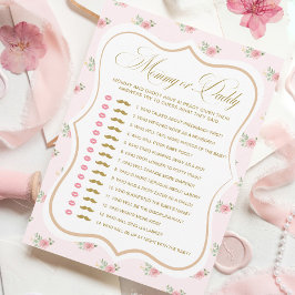 Invitación Fiesta de té Baby Shower adivina quién es la tarje