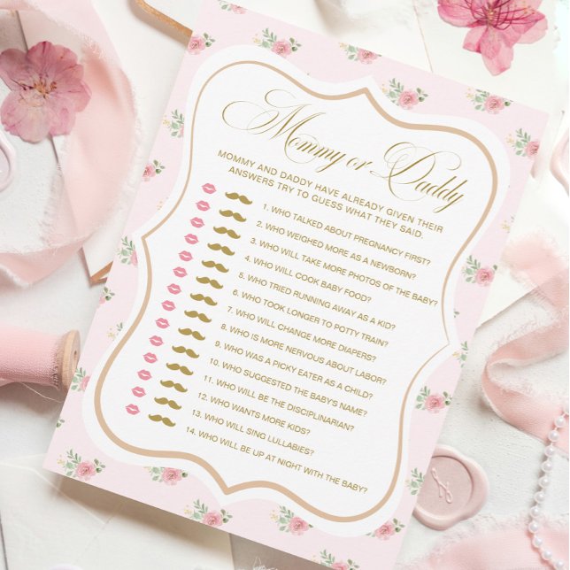 Invitación Fiesta de té Baby Shower adivina quién es la tarje (Subido por el creador)