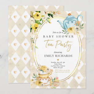 Invitación Fiesta de té Baby Shower Género Cría neutra de beb