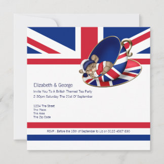 Invitación Fiesta de té británico