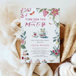 Invitación Fiesta de té caprichoso a mano Baby Shower