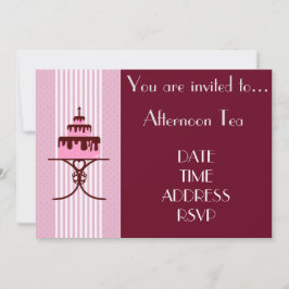 Invitación Fiesta de té de alta tarde de estilo Art Deco fran