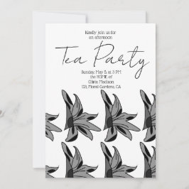 Invitación Fiesta de té de arte de flores silvestres