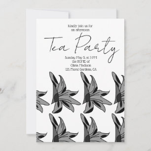 Invitación Fiesta de té de arte de flores silvestres