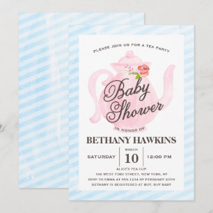 Invitación Fiesta de té de Baby Shower   Baby Shower