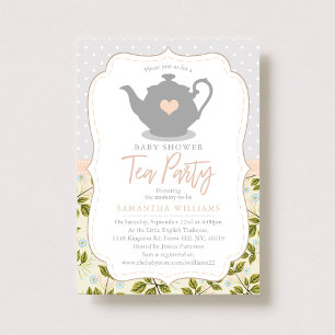 Invitación Fiesta de té de Baby Shower de Sweet Teapot