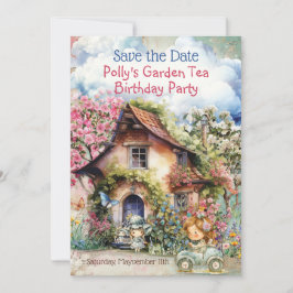 Invitación Fiesta de Té de Cumpleaños de Niñas