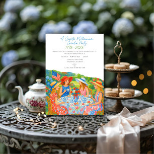Invitación Fiesta de Té de Damas del 250º Aniversario 1776-20