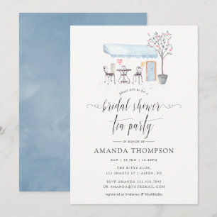 Invitación Fiesta de té de despedida de soltera al estilo acu