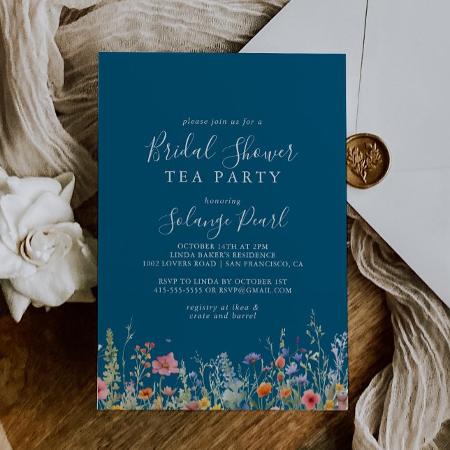 Invitación Fiesta de té de despedida de soltera botánico prad (Subido por el creador)