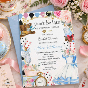 Invitación Fiesta de té de despedida de soltera Floral Alicia