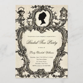 Invitación Fiesta de té de despedida de soltera Vintage Regen