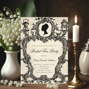 Invitación Fiesta de té de despedida de soltera Vintage Regen