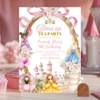 Fiesta de té de disfraz de Princesa Rosa Cumpleaño