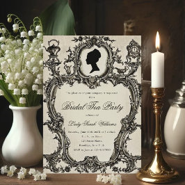Invitación Fiesta de Té de ducha de novia Rococo de Regencia 