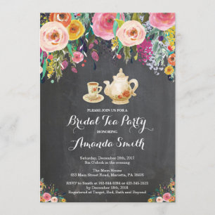 Invitación Fiesta de té de ducha nupcial invitada floral