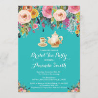 Fiesta de té de ducha nupcial invitada floral
