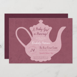 Invitación Fiesta de té de época Baby Shower
