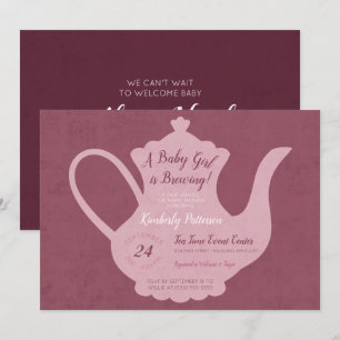 Invitación Fiesta de té de época Baby Shower