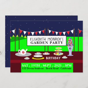 Invitación Fiesta de té de jardín, fiesta de cumpleaños