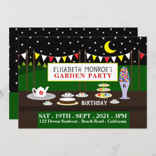 Invitación Fiesta de té de jardín, fiesta de cumpleaños