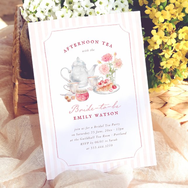 Invitación Fiesta de té de jardín inglés para despedida de so (Subido por el creador)