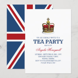 Invitación FIESTA de Té de la Corona de la Bandera del Reino 