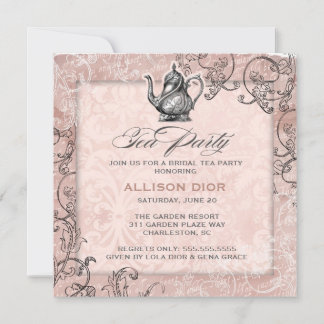 Invitación Fiesta de té de la piel de GC