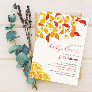 Invitación fiesta de té de limón de otoño Baby Shower