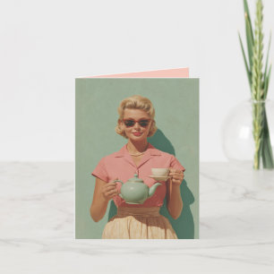 Invitación Fiesta de té de Moda retro