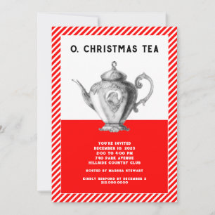 Invitación Fiesta de té de Navidad