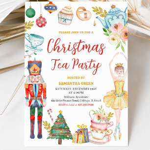 Invitación Fiesta de Té de Navidad
